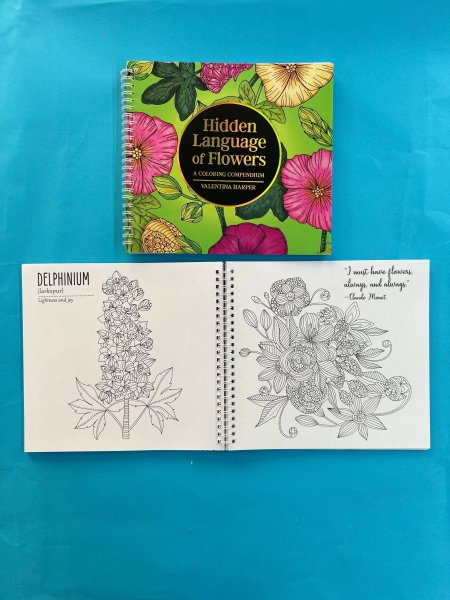 Hidden Language of Flowers A COLORING COMPENDIUM VALENTINA HARPER